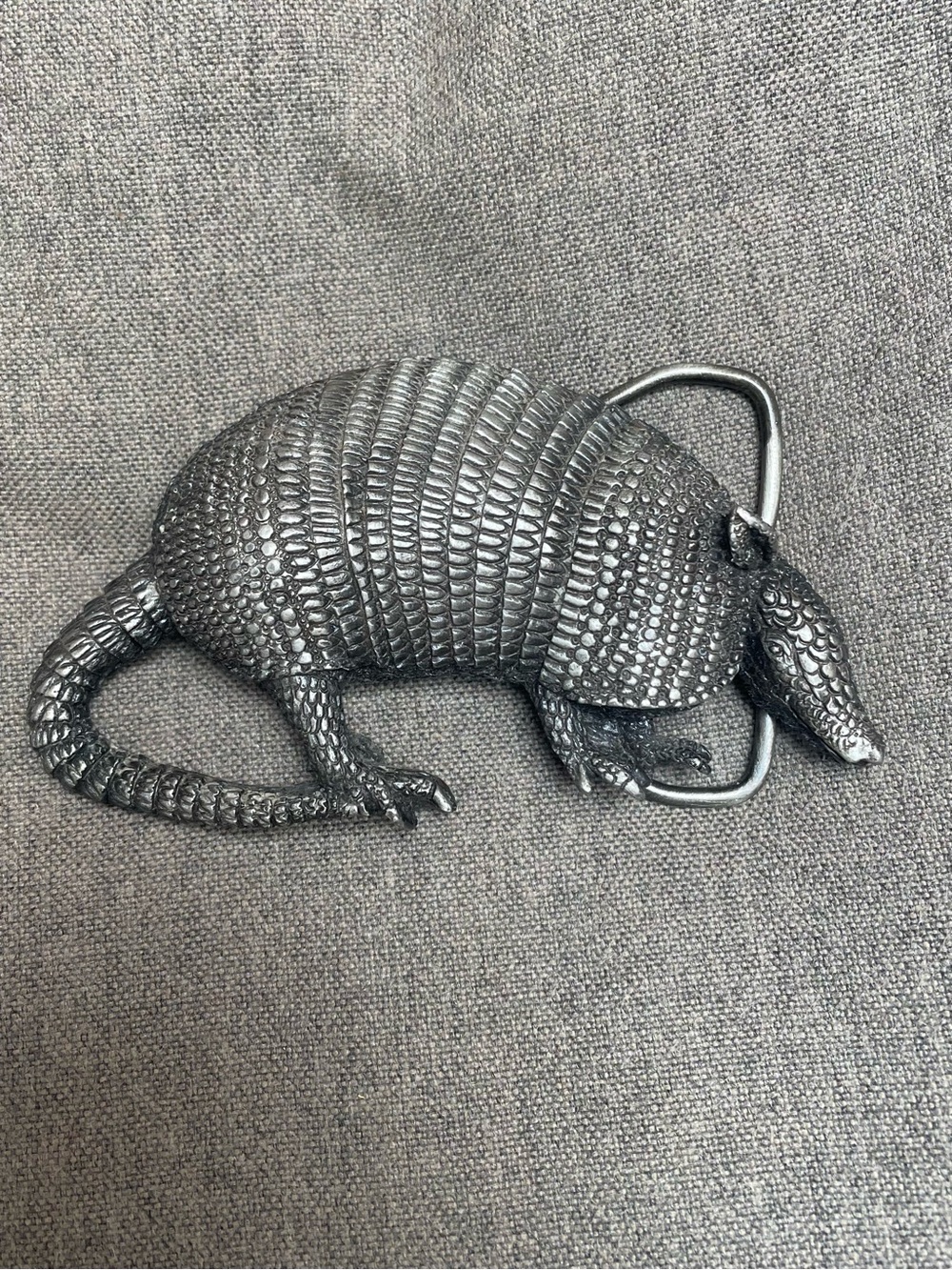 Vintage Armadillo Belt Buckle 1980